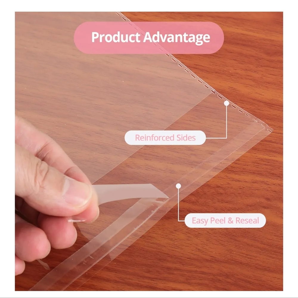 Bundle of 30 Clear Self-Sealing Bags – 3 Sizes – 9x12, 12x16, 14x18 10 Of Each - Picture 8 of 9